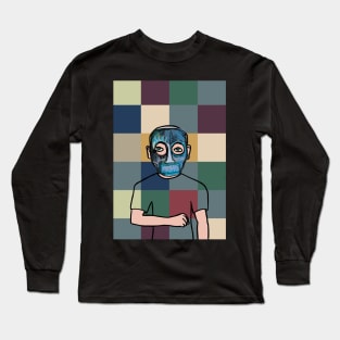 Unique MaleMask NFT with StreetEye Color and Pixel Art Long Sleeve T-Shirt